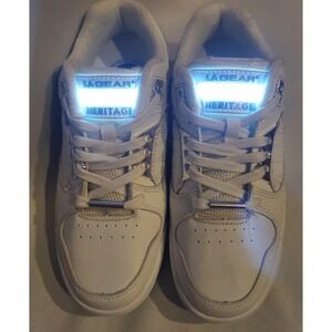 L.A. Gear Heritage Womens White Genuine Leather Boardwalk Sneakers Size 7 NWOT
